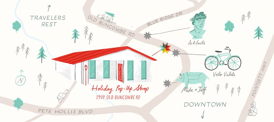 Indie Craft Parade Holiday Pop Up Shop map